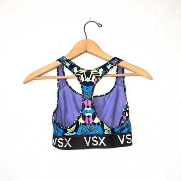 Victoria’s Secret VSX Neon Geometric Print Sports Bra Size Small - Picture 5 of 5